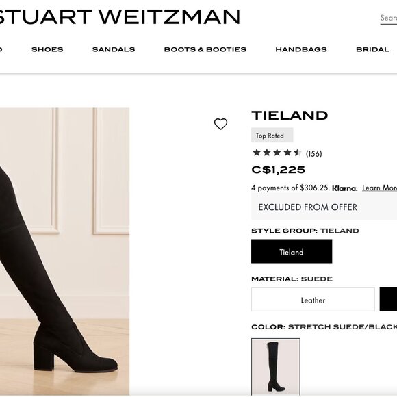 Brand new Stuart Weitzman black suede tall boots - Picture 7 of 8